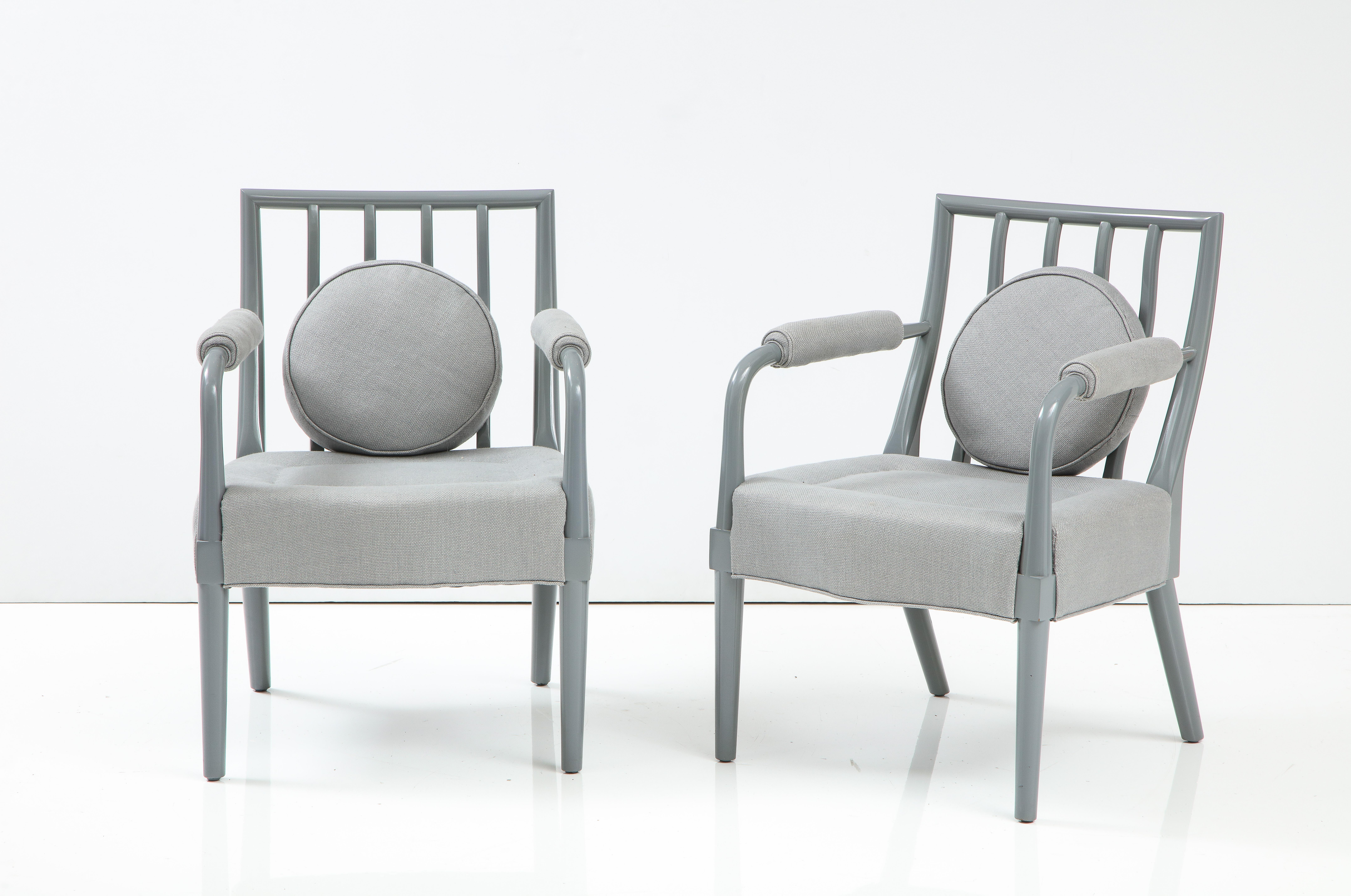 Mid-Century Modern Pair of Armchairs by T.H. Robsjohn-Gibbings, United States, c. 1950 For Sale