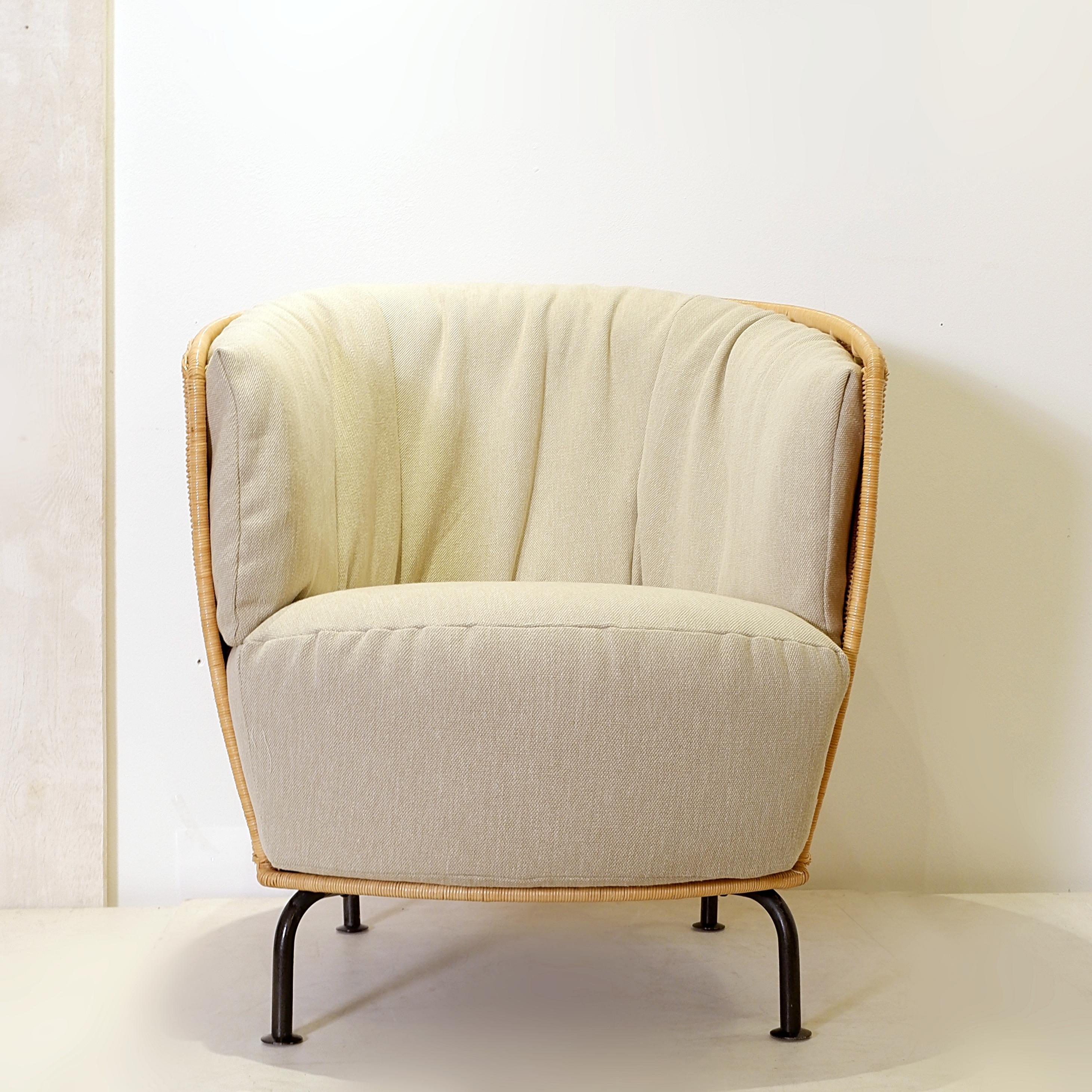 French Pair of armchairs by Thibault Desombre for Cinna For Sale