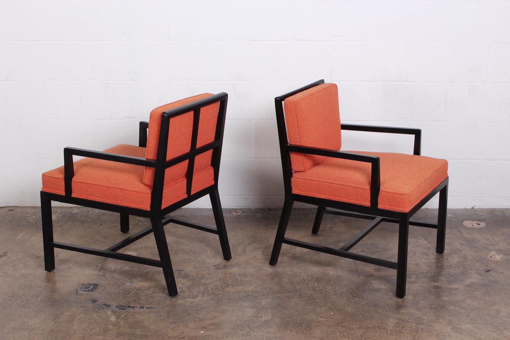 A pair of armchairs designed by Tommi Parzinger for Parzinger Originals.