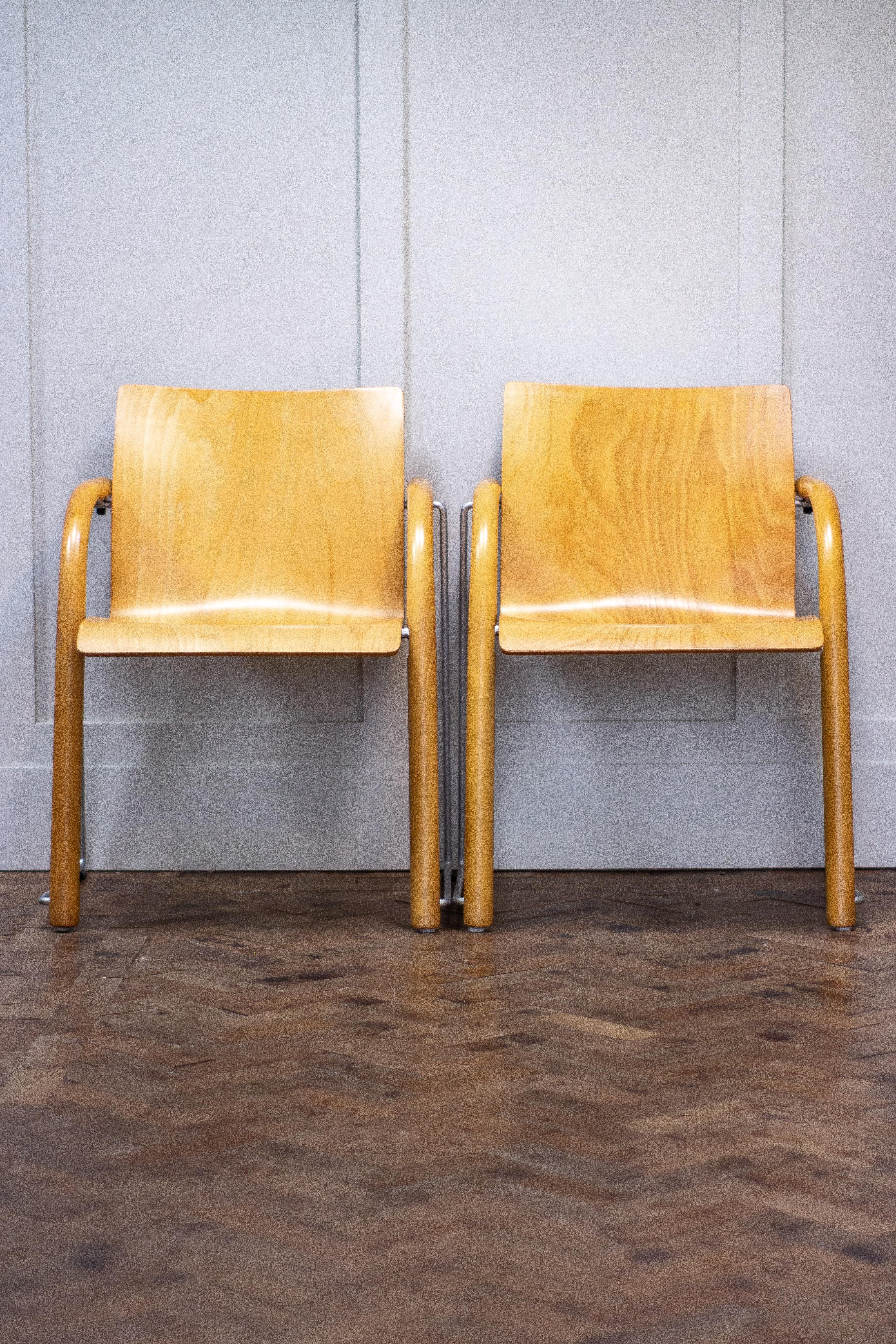 Mid-Century Modern Pair of Armchairs by Ulrich Bohme/ Wulf Schneider for Thonet