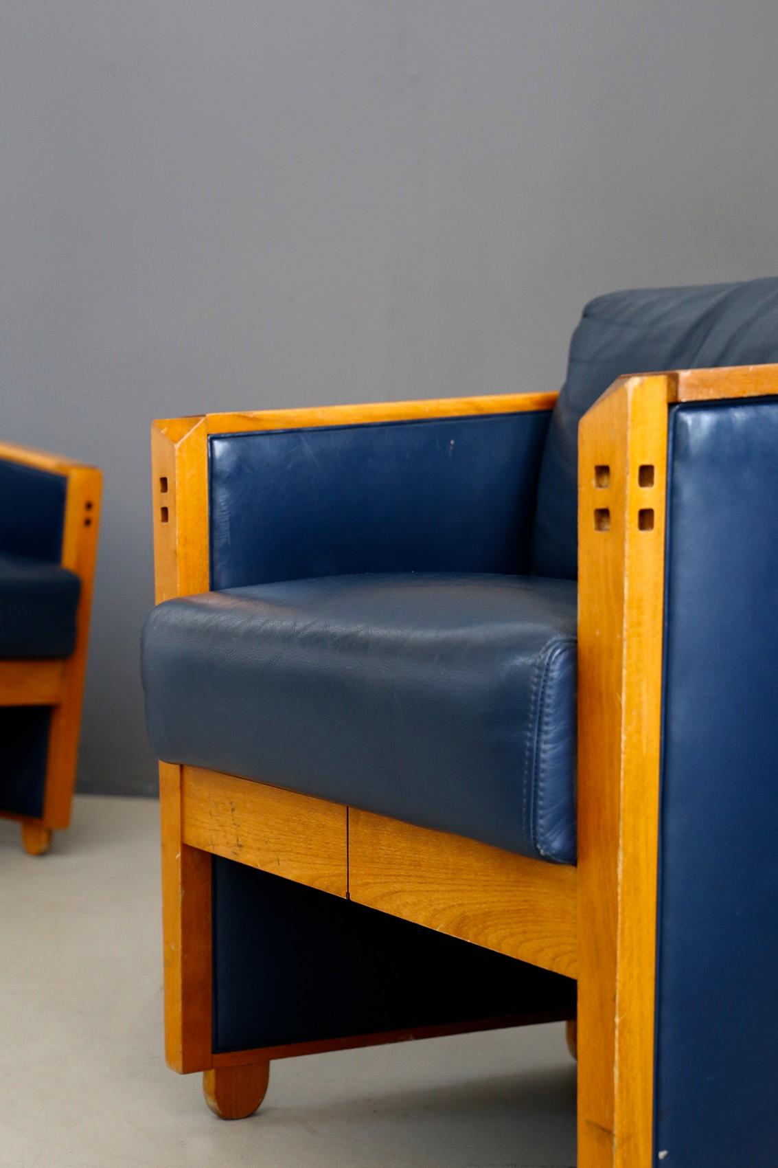Pair of Armchairs by Umberto Asnago 