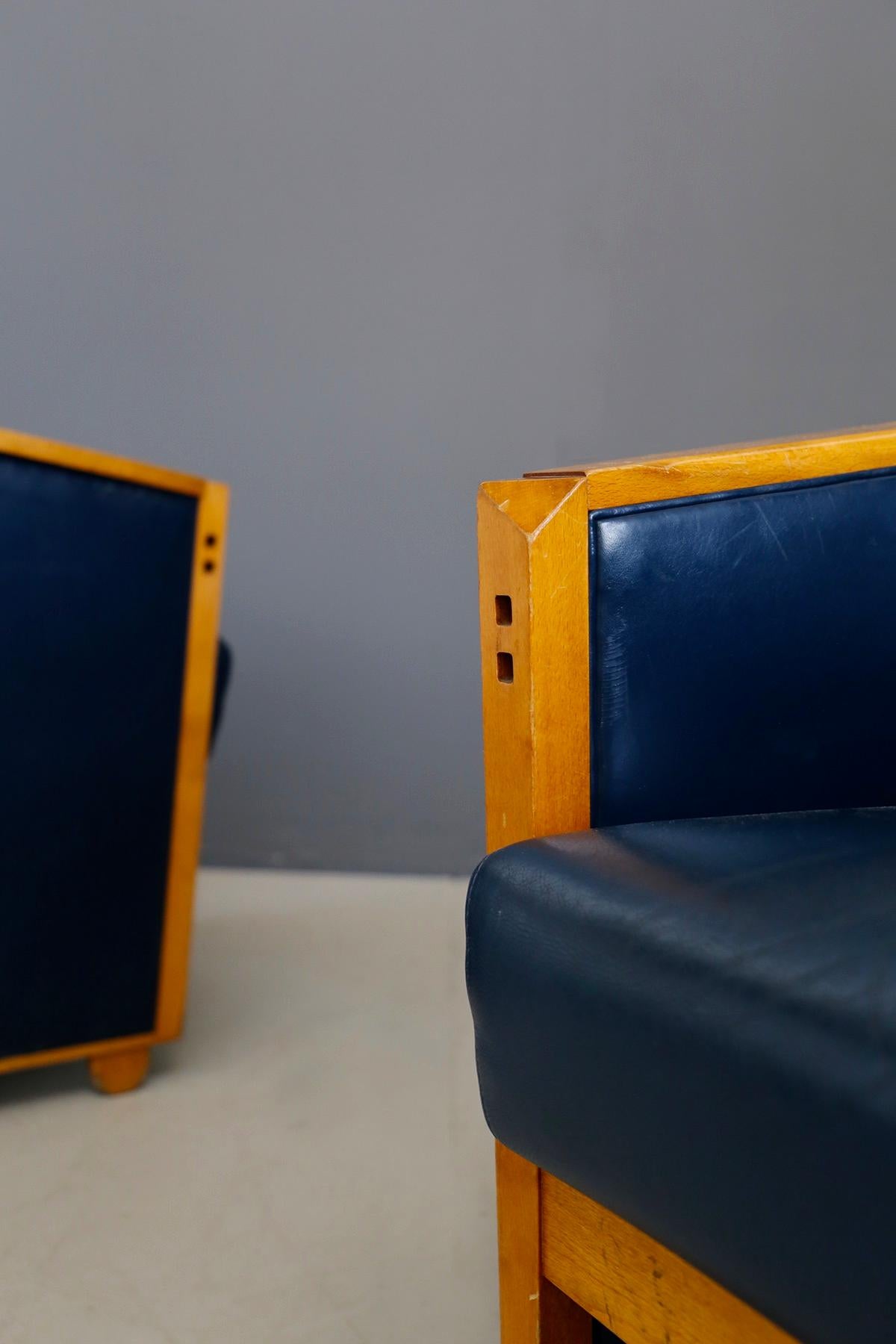 Pair of Armchairs by Umberto Asnago 