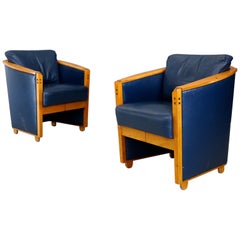 Pair of Armchairs by Umberto Asnago "project series" for Giorgetti, 1990