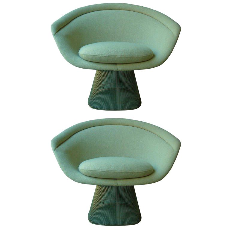 Pair of Armchairs by Warren Platner for Knoll in COM