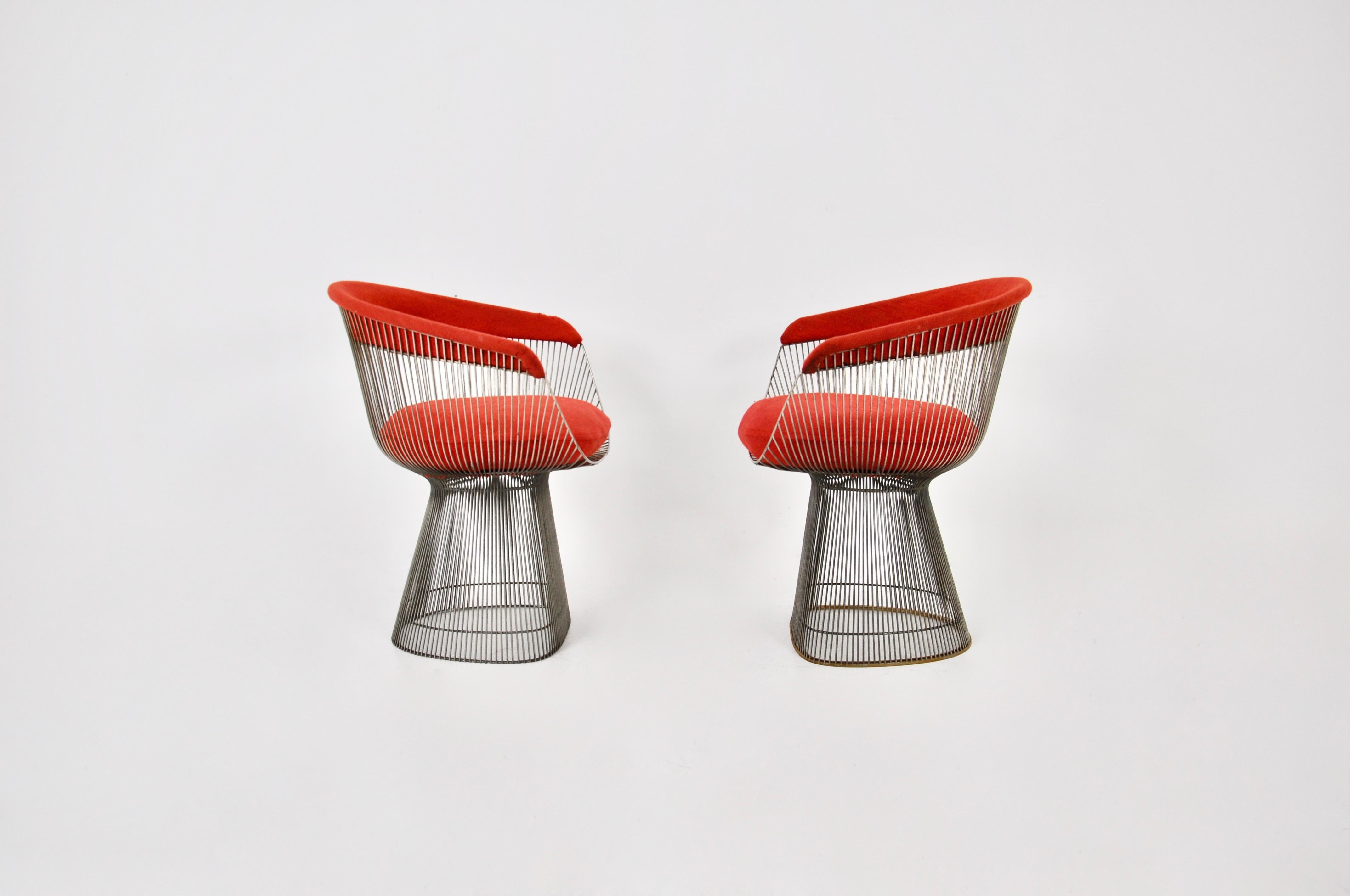 Pair of Armchairs by Warren Platner for Knoll International, 1960s In Good Condition For Sale In Lasne, BE