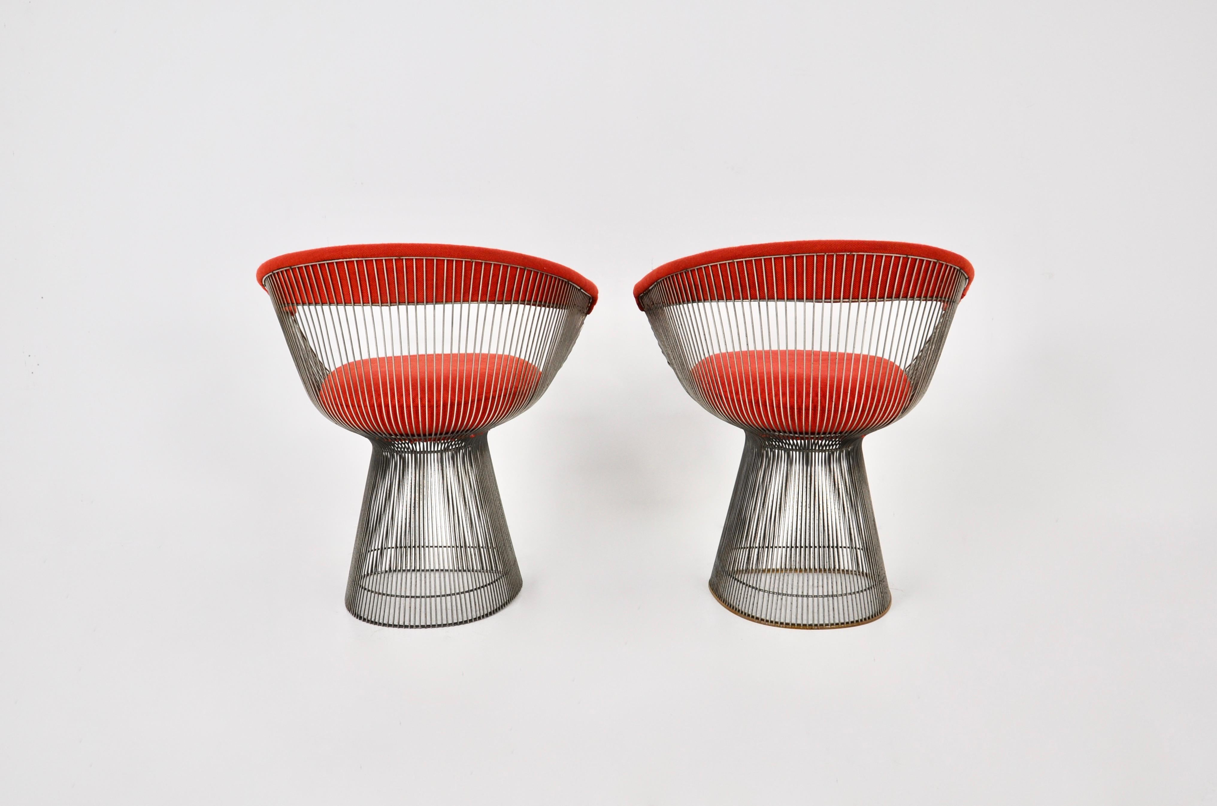 Mid-20th Century Pair of Armchairs by Warren Platner for Knoll International, 1960s For Sale