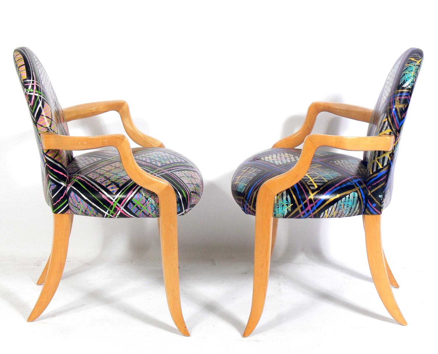Mid-Century Modern Pair of Armchairs by Wendell Castle