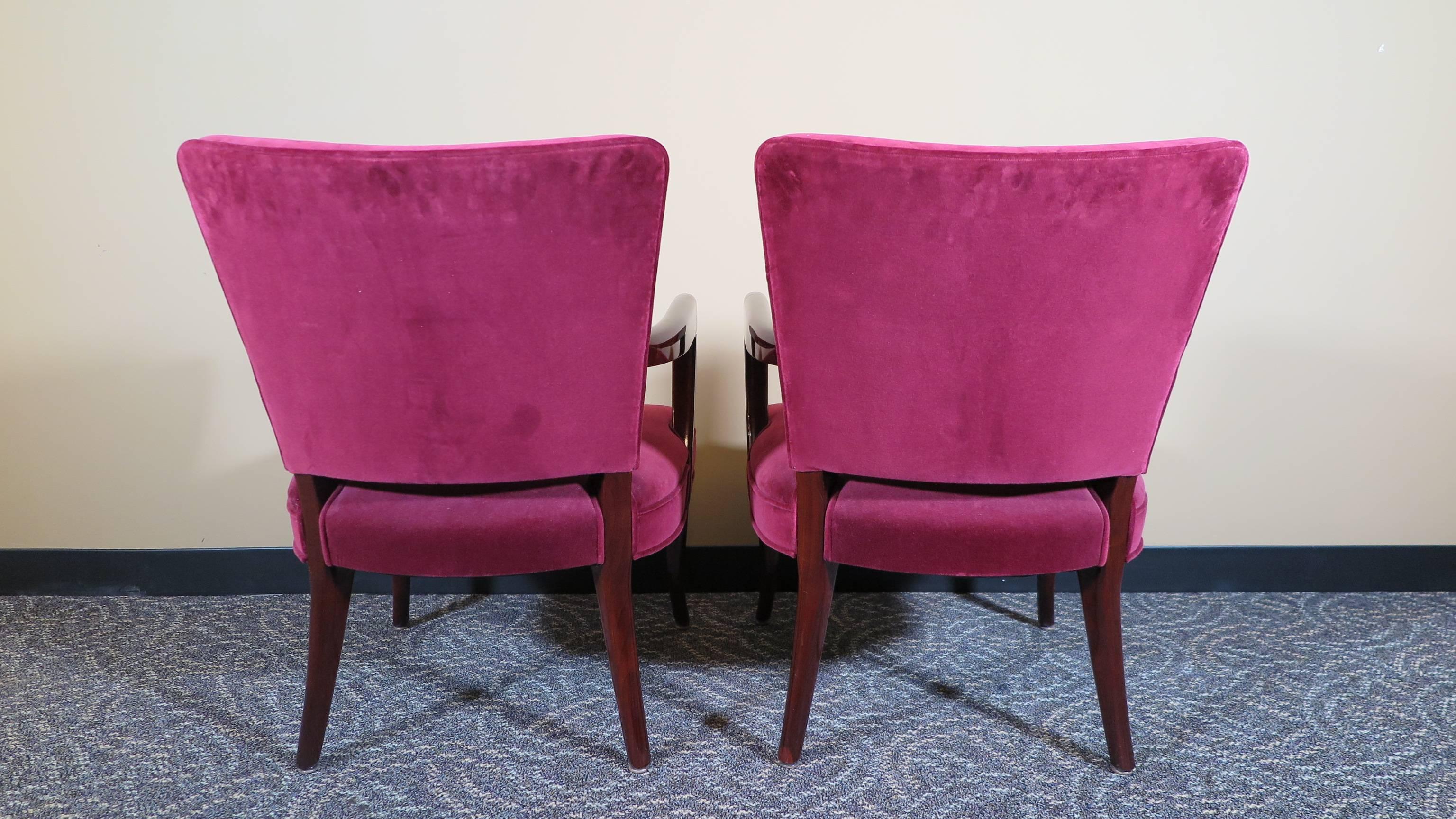 Pair of Armchairs by Widdicomb In Excellent Condition In New York, NY