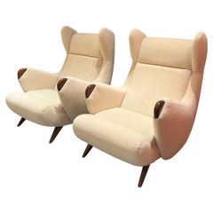 Pair of Armchairs "Cadillac", Maison Erton, France, circa 1950