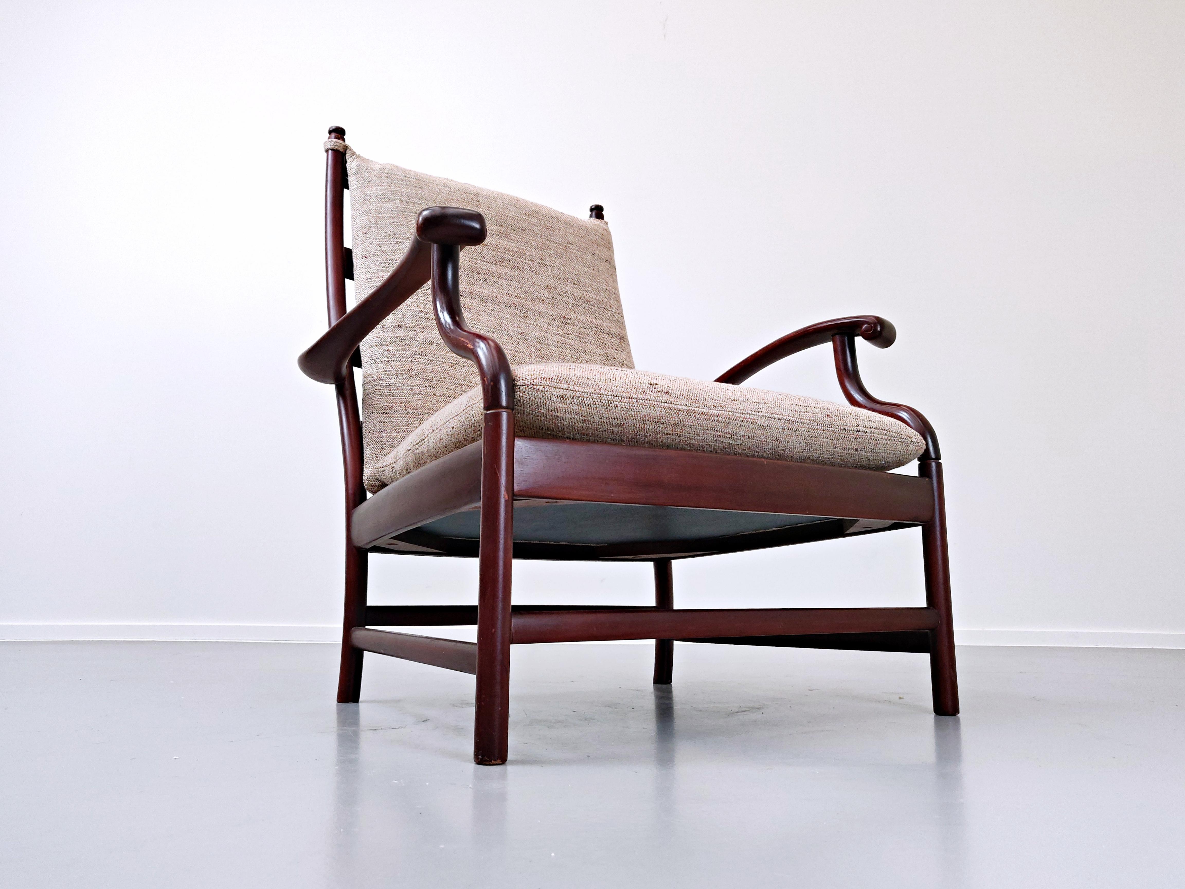 Pair of Armchairs, circa 1950, New Upholstery 7
