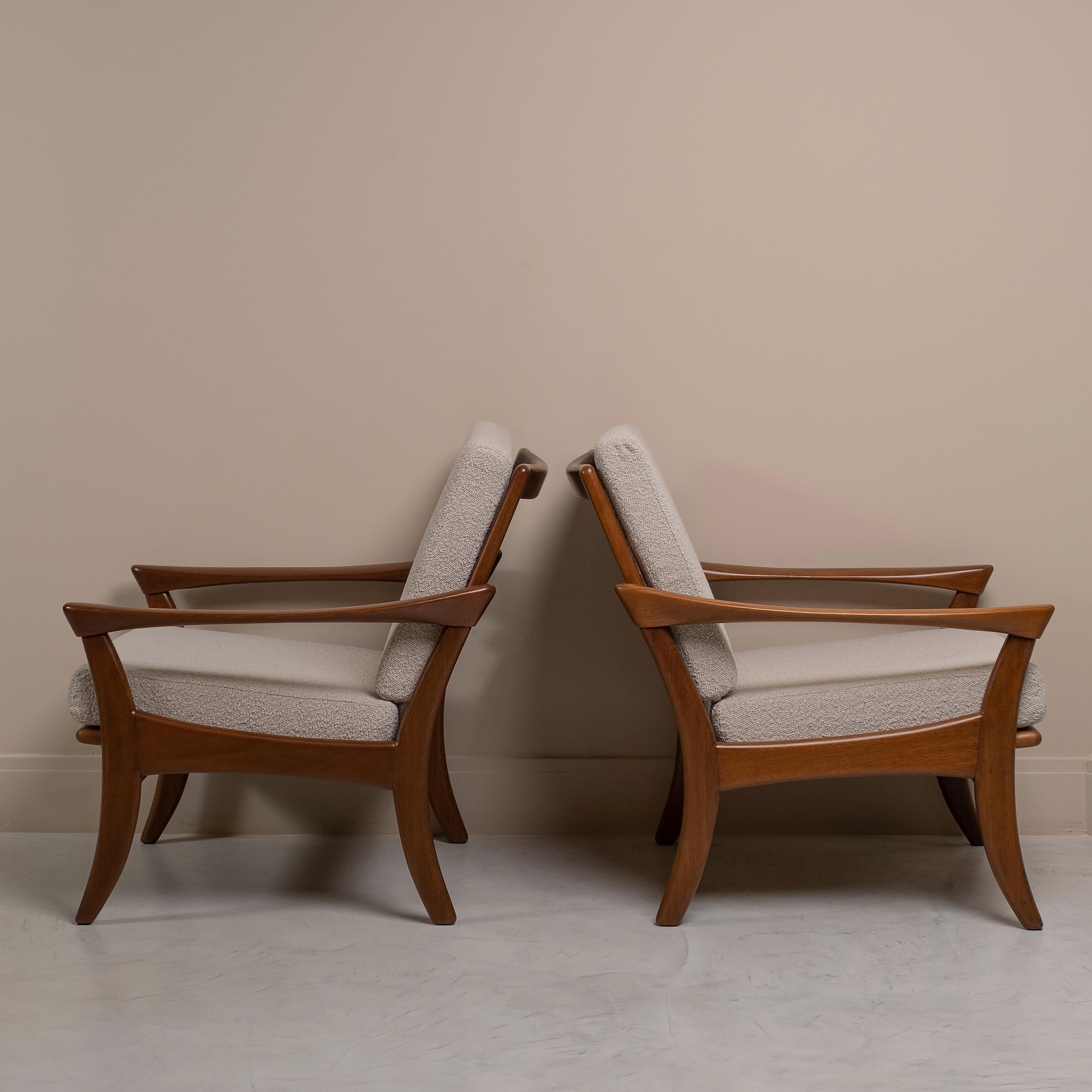 Pair of armchairs De Ster Gelderland, Netherlands, 1950/60s For Sale 3