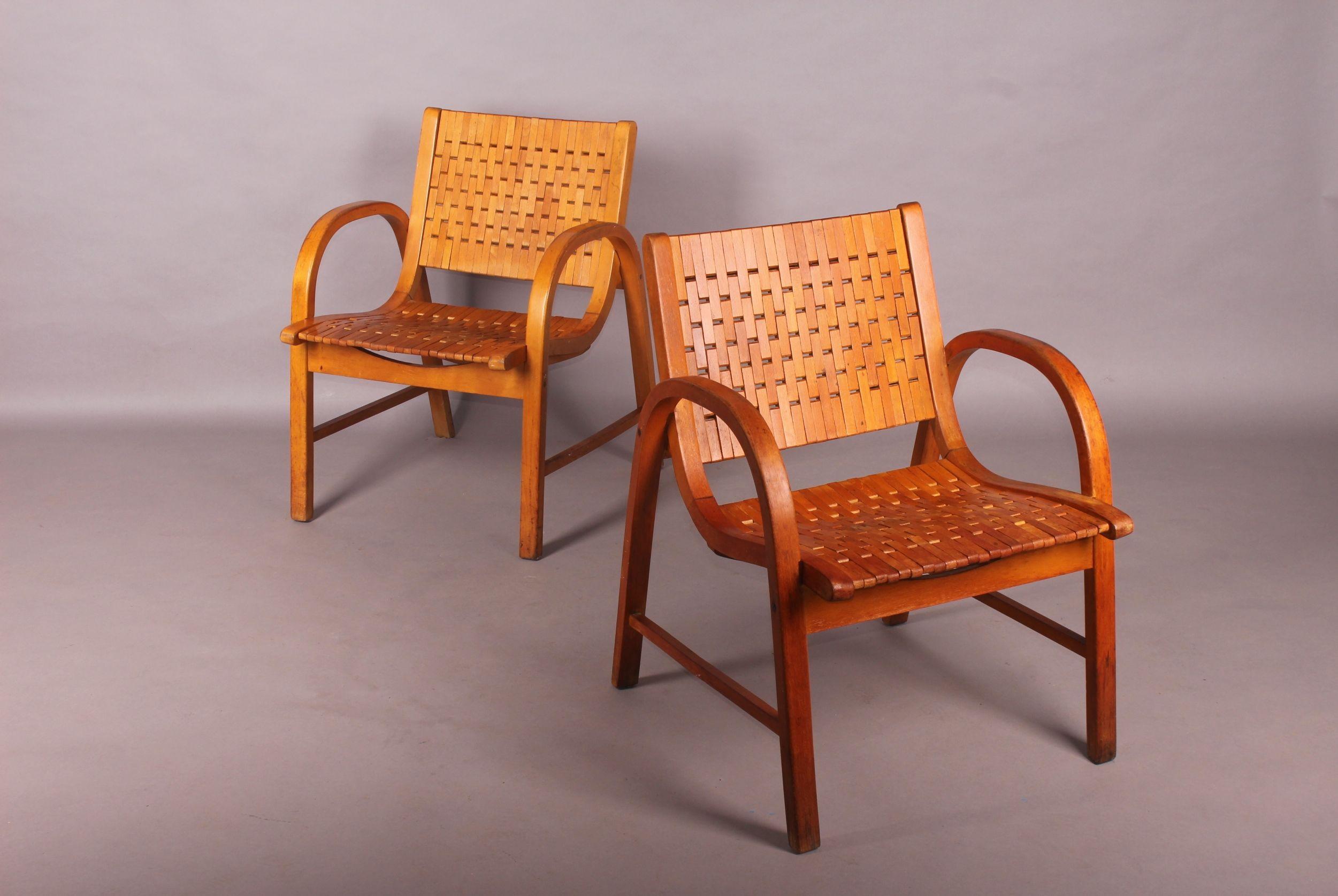 German Pair of Armchairs Designed by Erich Diekmann