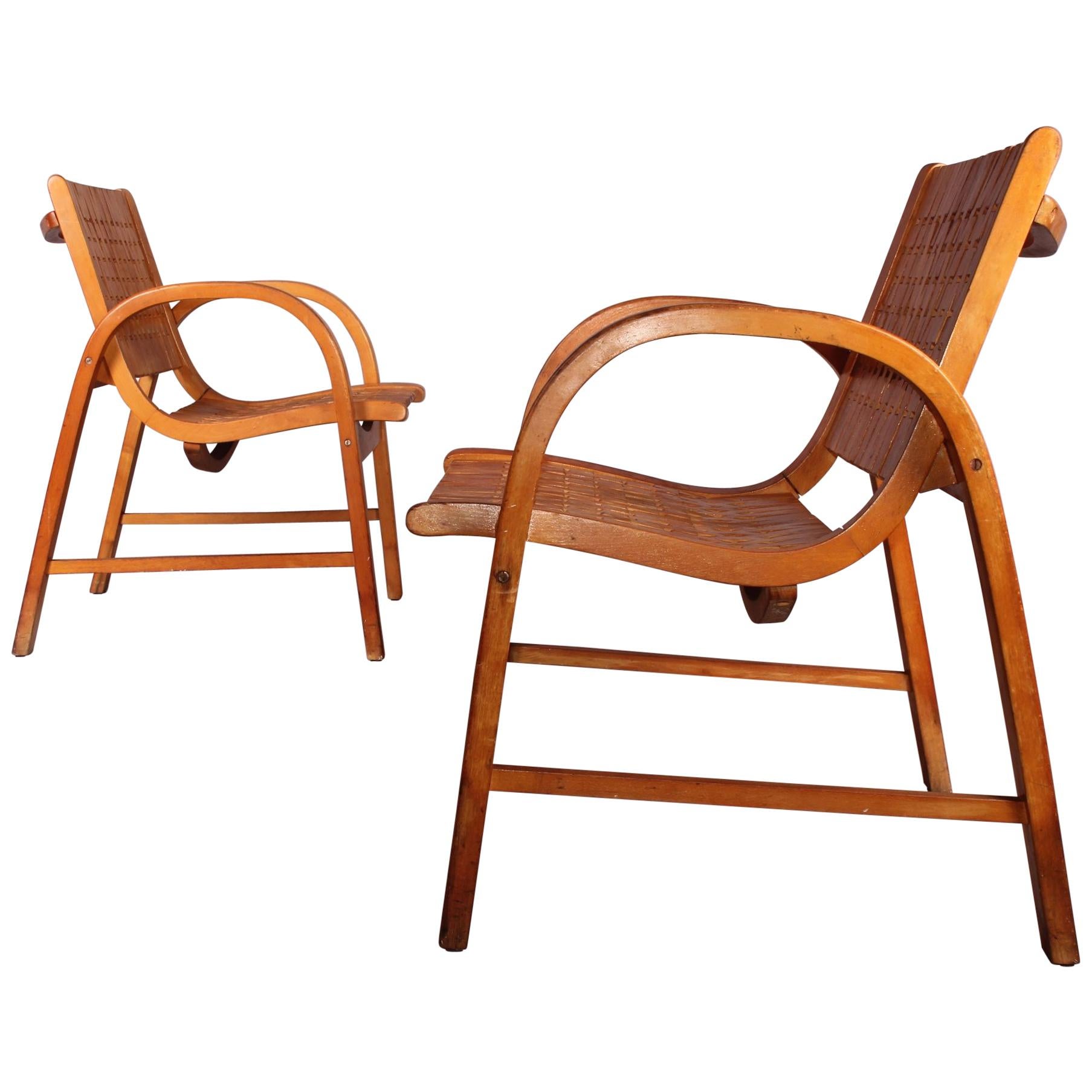 Pair of Armchairs Designed by Erich Diekmann