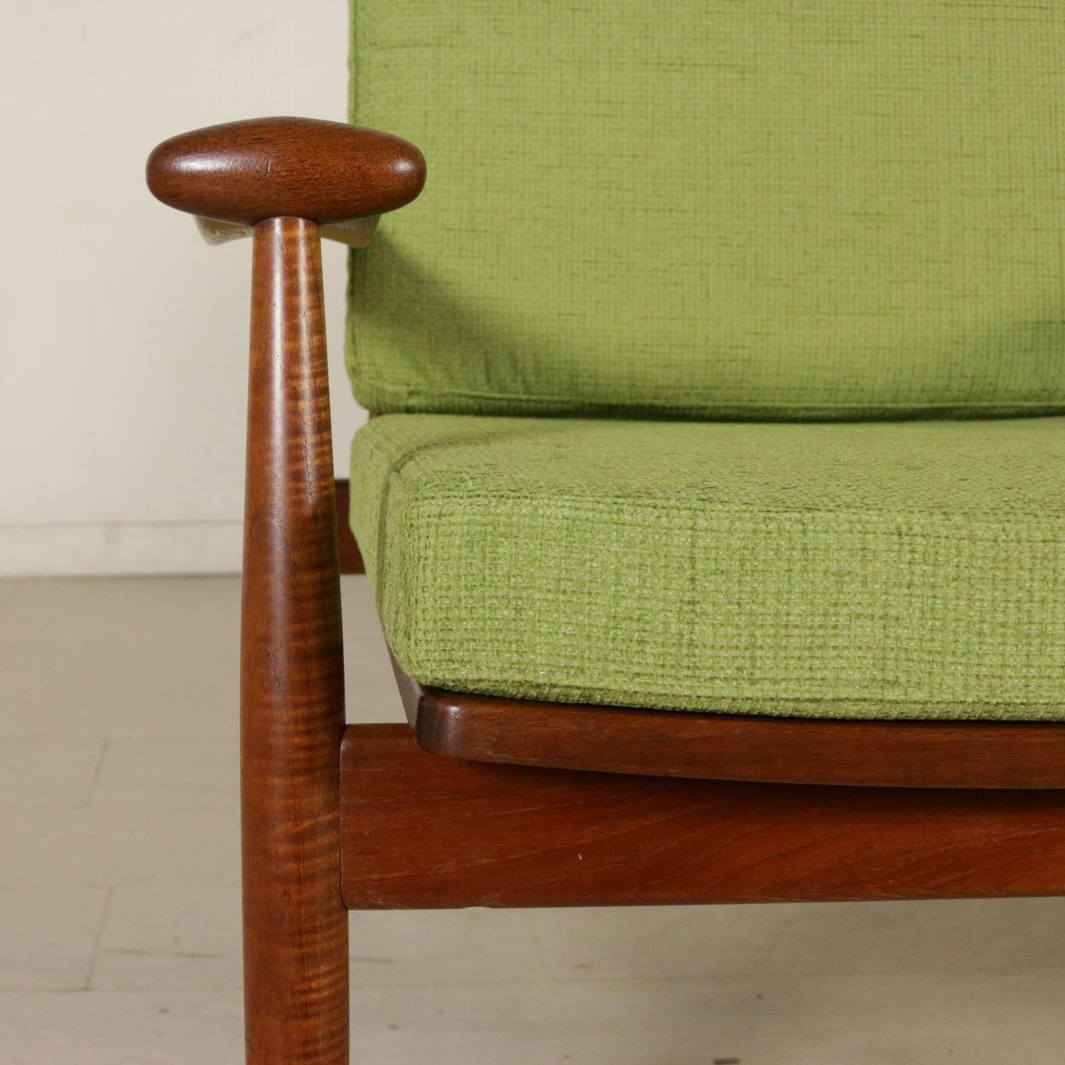 Italian Pair of Armchairs Designed by Finn Juhl Teak Vintage, Italy, 1950s-1960s