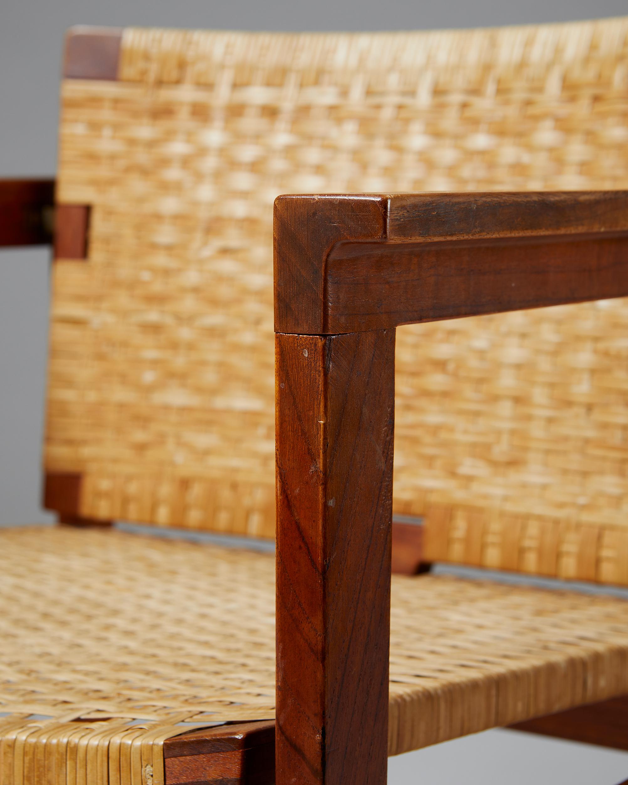 Pair of Armchairs Designed by H Brockman Pedersen, Denmark, 1950's 4