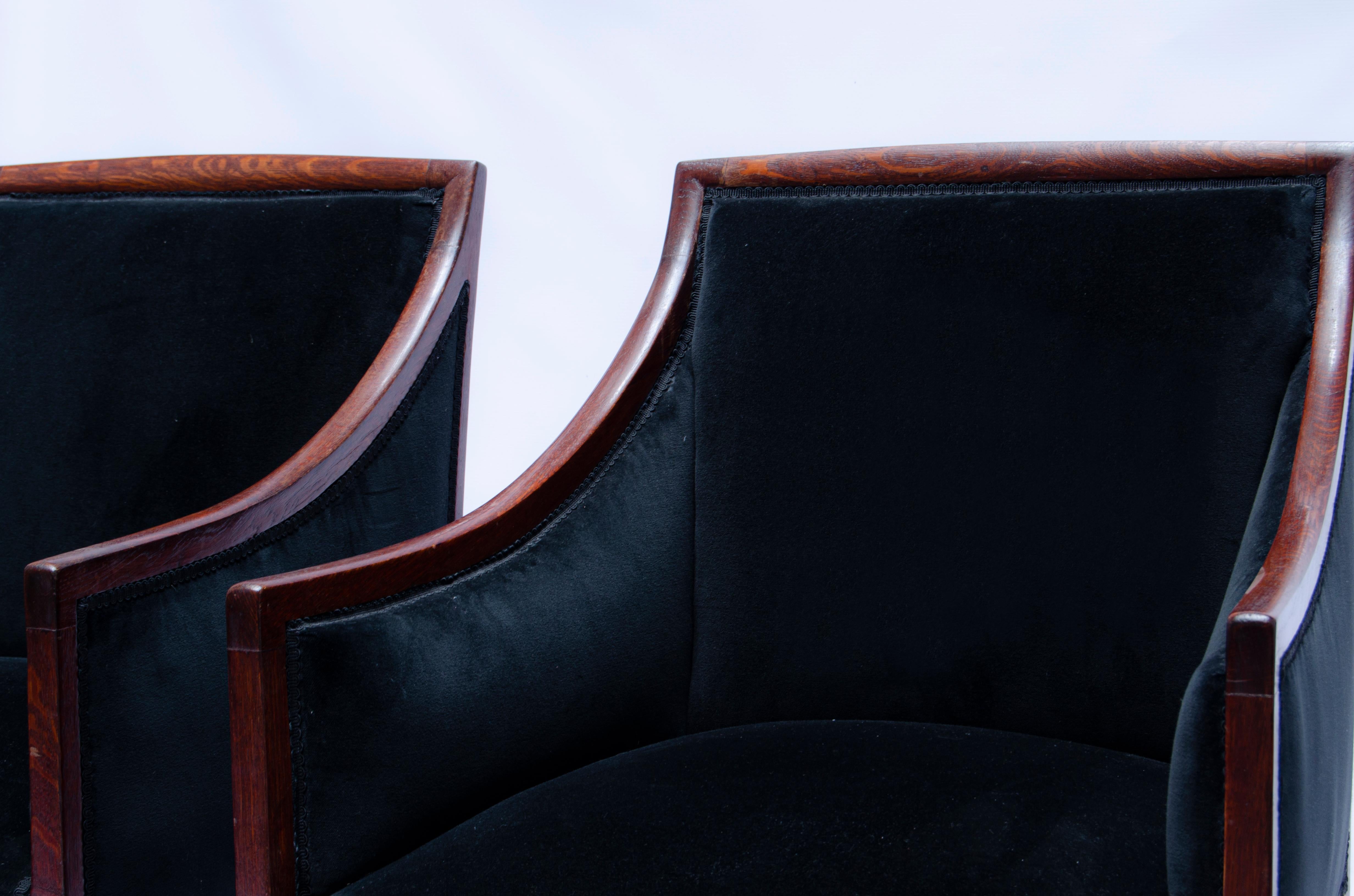 Art Deco Pair of Armchairs Designed by Jean-Michel Frank