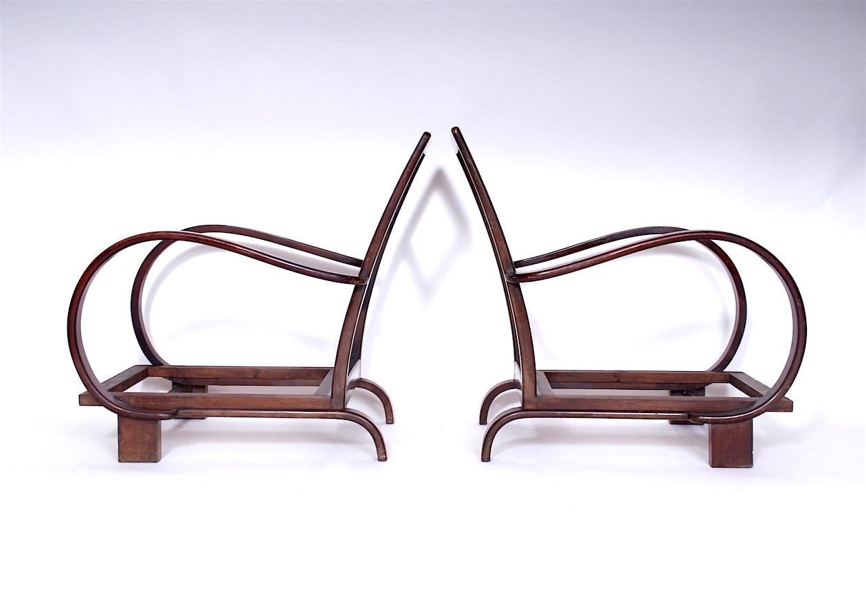 Czech Pair of Armchairs Designed by Jindřich Halabala, 1920s