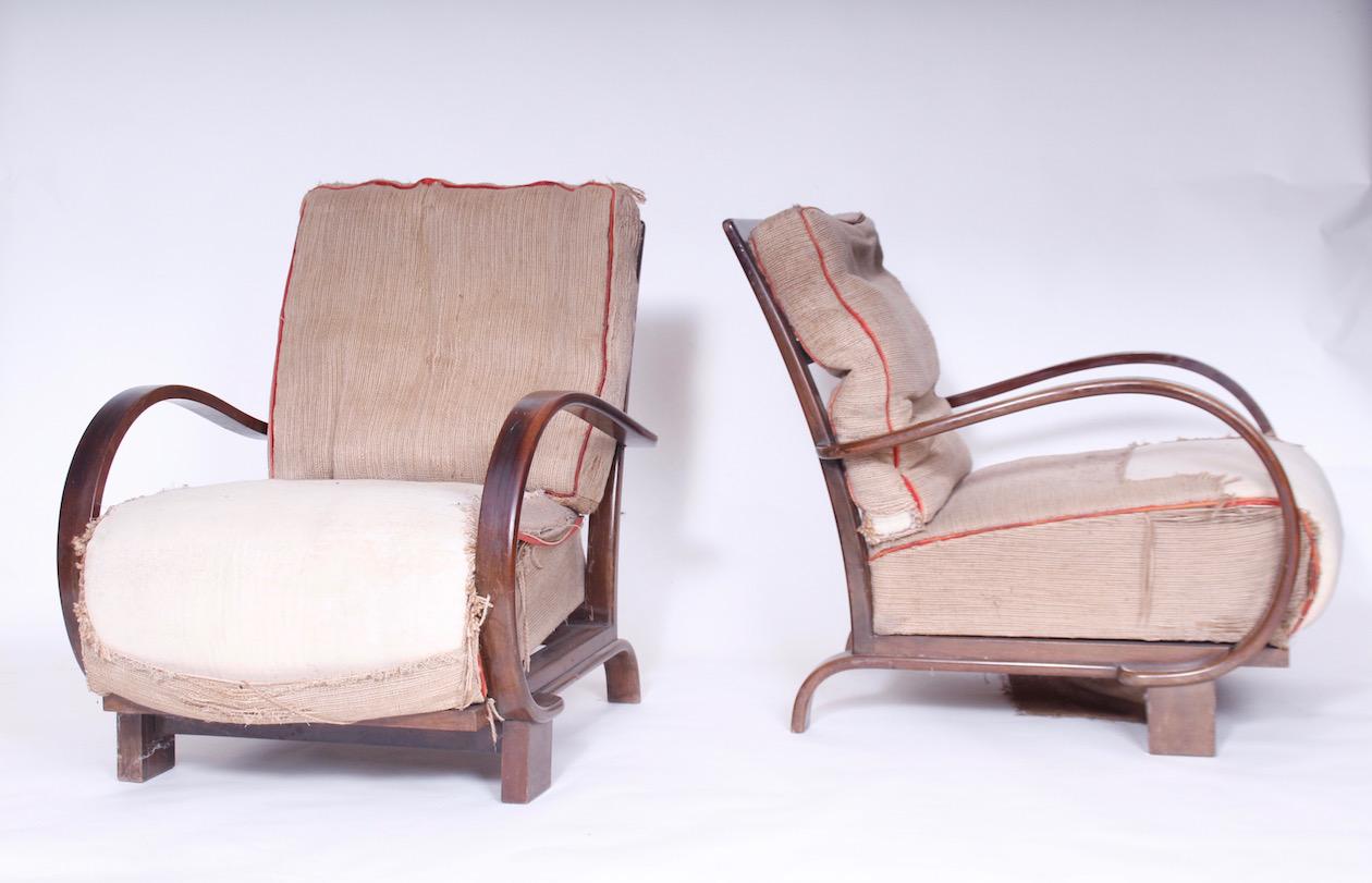 Pair of Armchairs Designed by Jindřich Halabala, 1920s 3