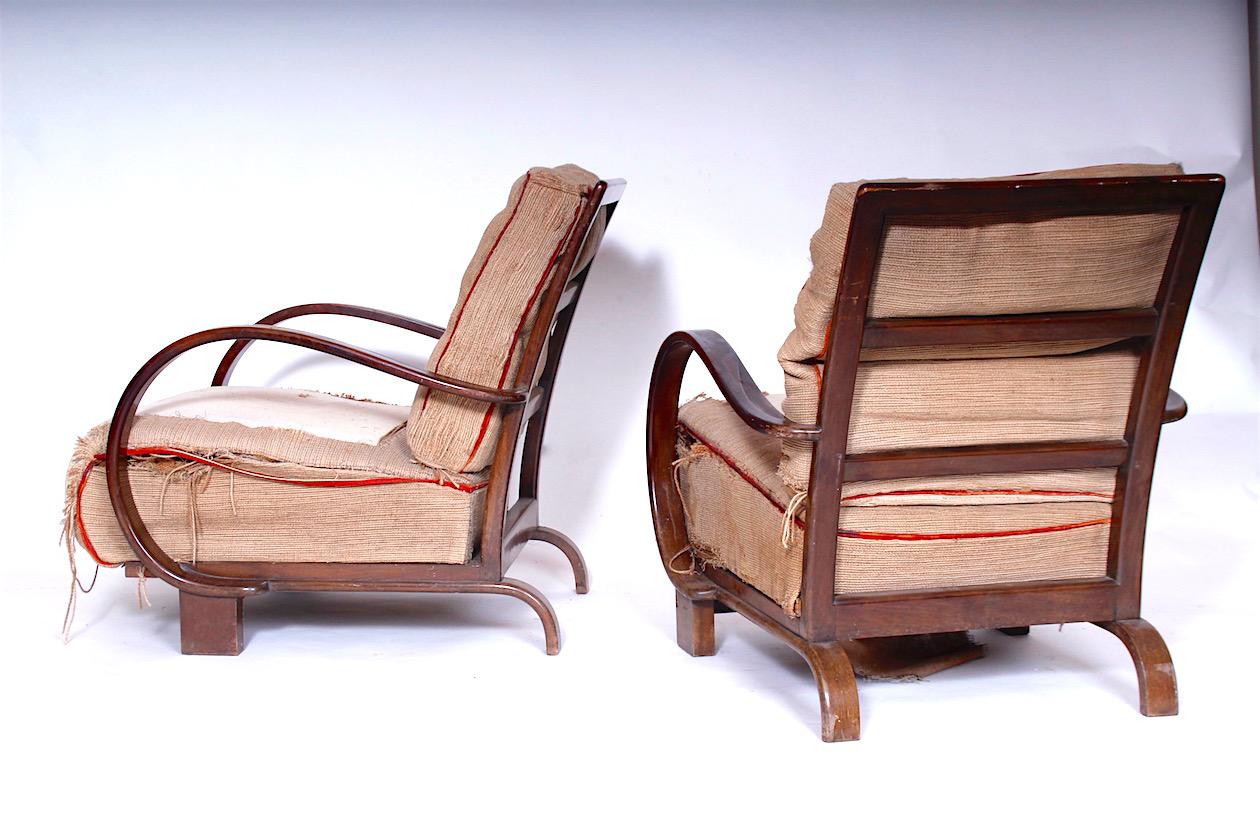 Pair of Armchairs Designed by Jindřich Halabala, 1920s 2
