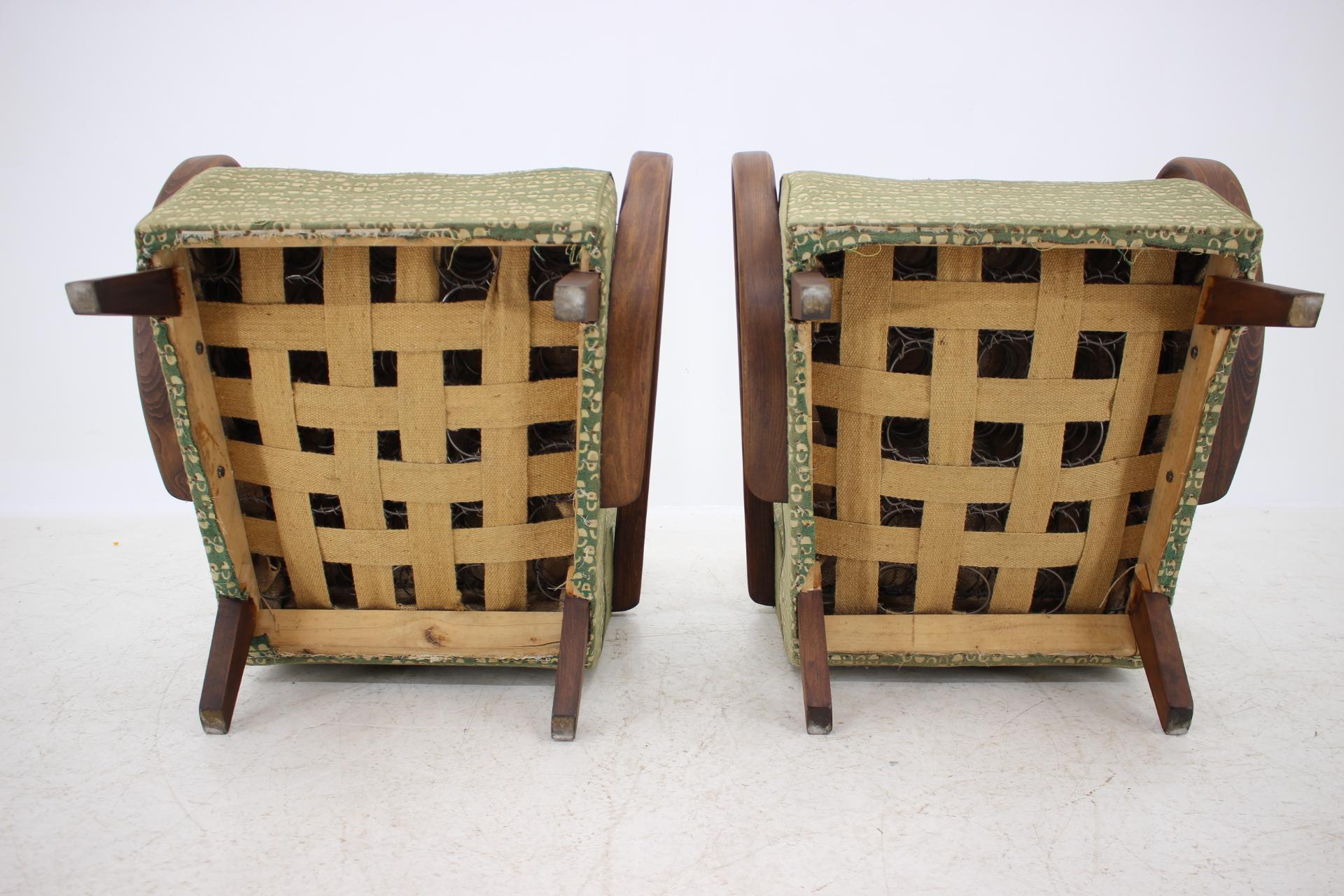 Pair of Armchairs Designed by Jindřich Halabala, 1950s 5