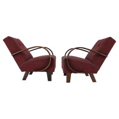 Retro Pair of Armchairs Designed by Jindrich Halabala, 1950s