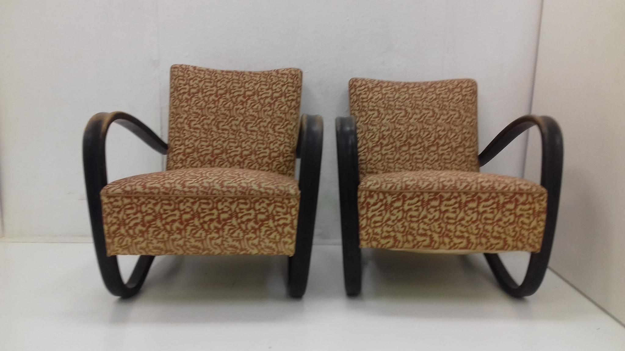 Pair of Armchairs Designed by Jindřich Halabala, Model H-269, 1954 3