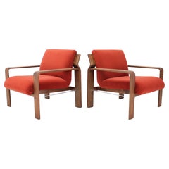 Pair of Armchairs Designed by Ludvík Volák for Dřevopodnik Holešov, 1960's