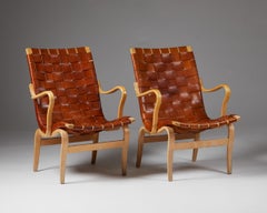 Pair of Armchairs ‘Eva’ Designed by Bruno Mathsson for Karl Mathsson, Sweden, 19