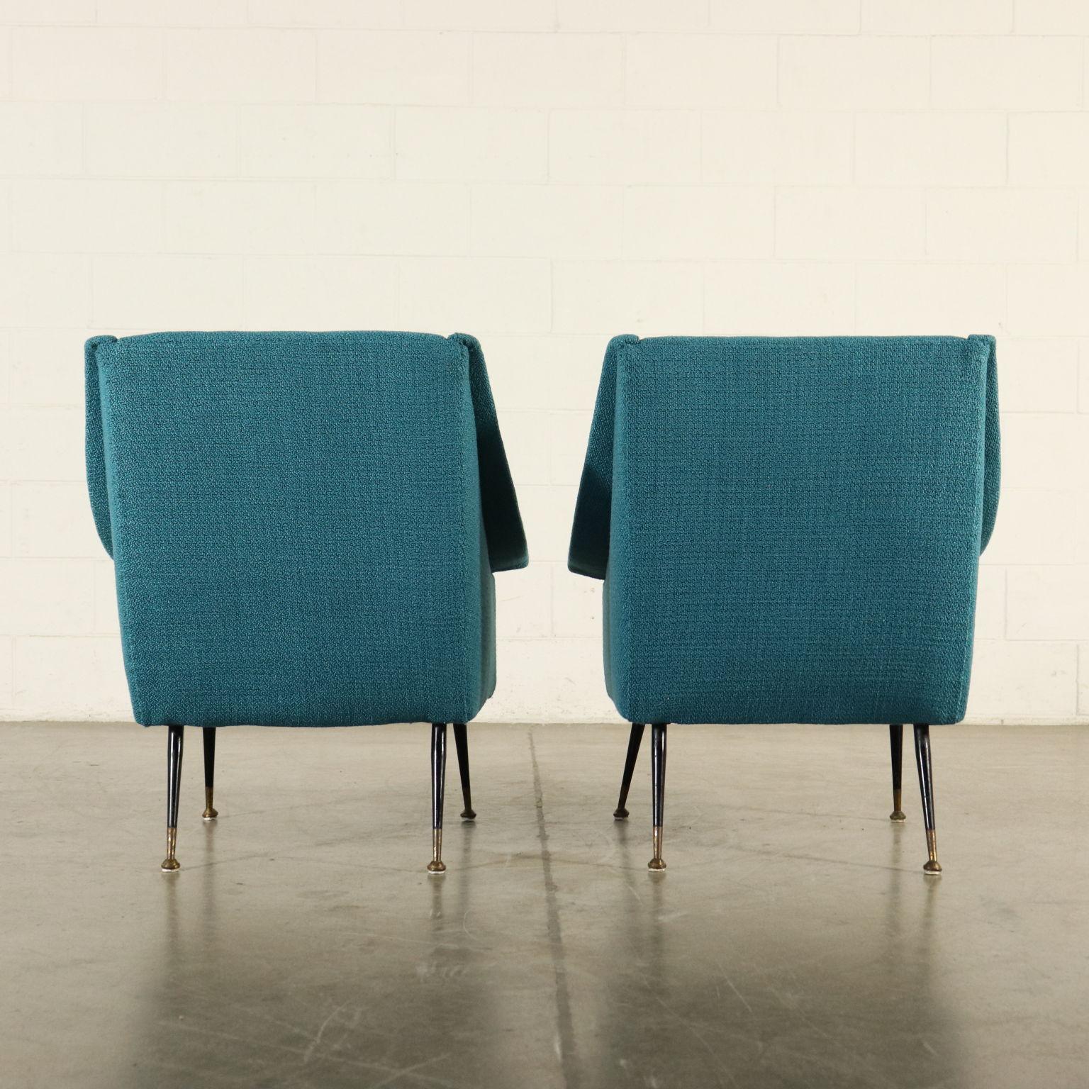 Pair of Armchairs Fabric Upholstery Vintage, Italy, 1960s 4