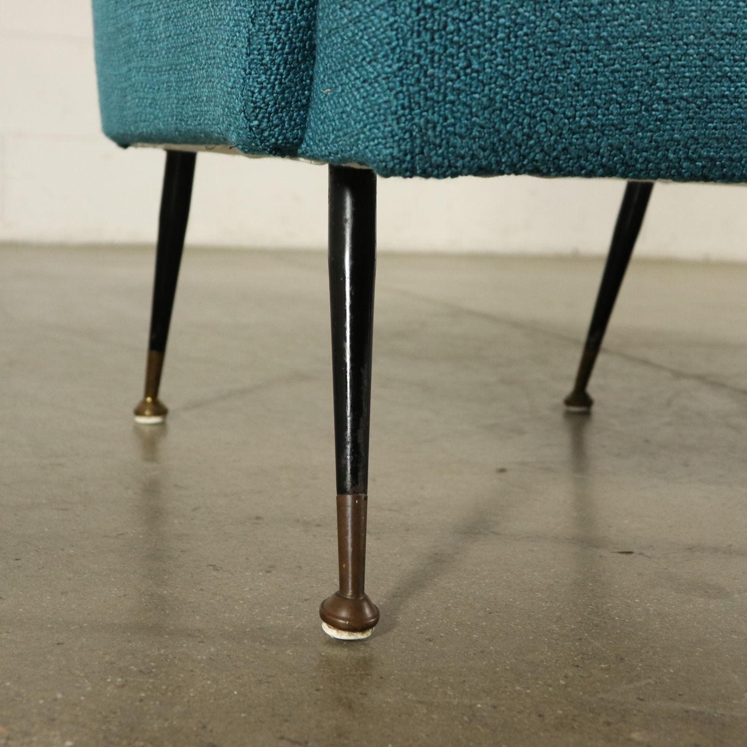 Metal Pair of Armchairs Fabric Upholstery Vintage, Italy, 1960s