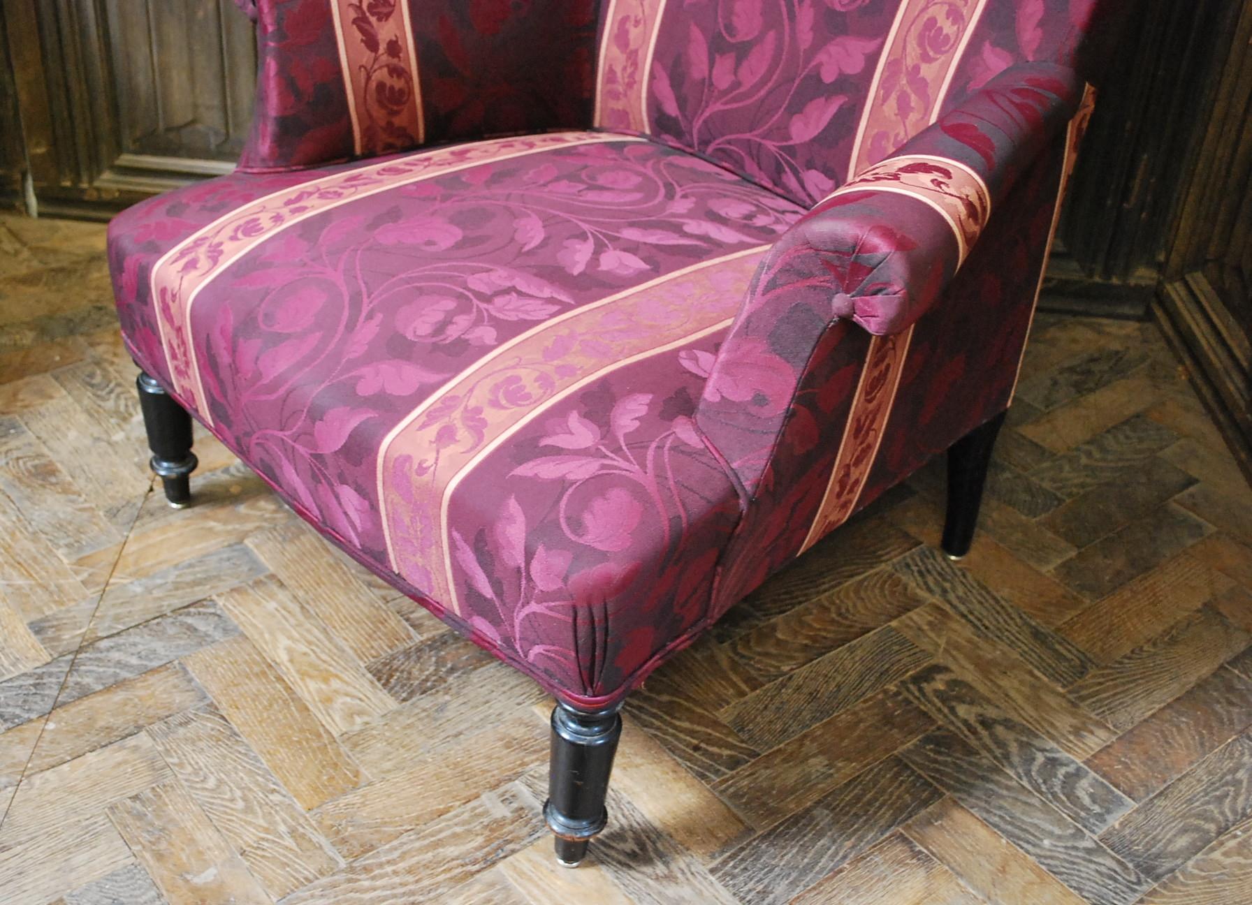 Ebonized Pair of armchairs /Fauteuils For Sale