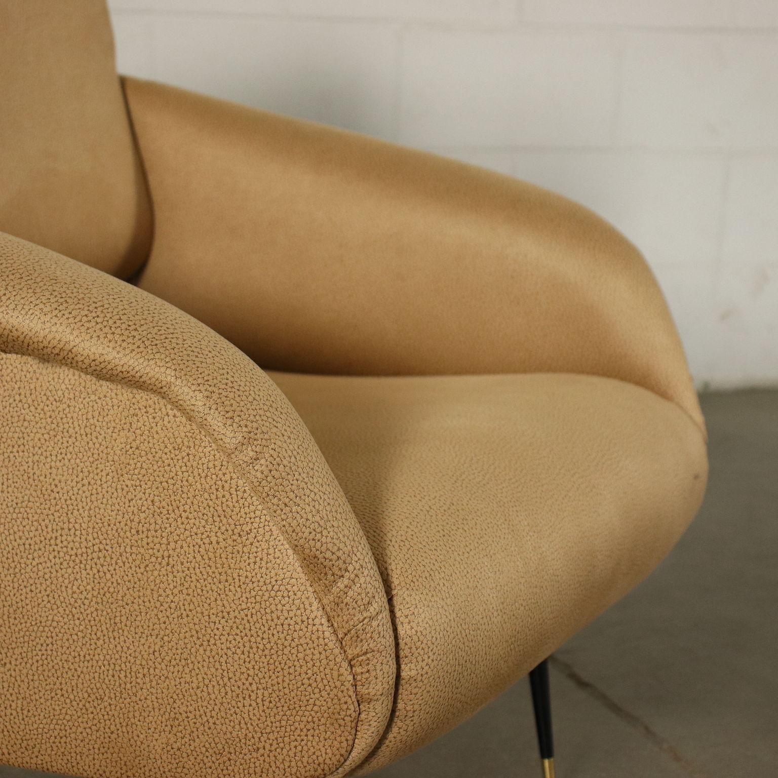 Pair of Armchairs Foam Leatherette, Italy, 1950s 1960s In Excellent Condition For Sale In Milano, IT