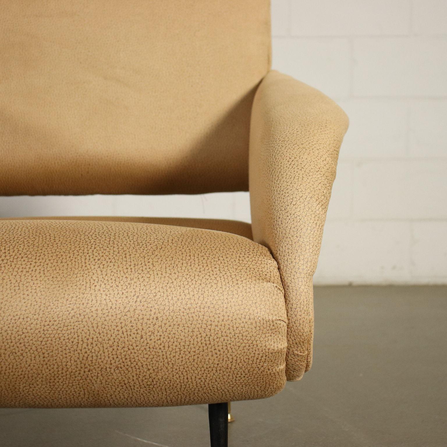 20th Century Pair of Armchairs Foam Leatherette, Italy, 1950s 1960s For Sale