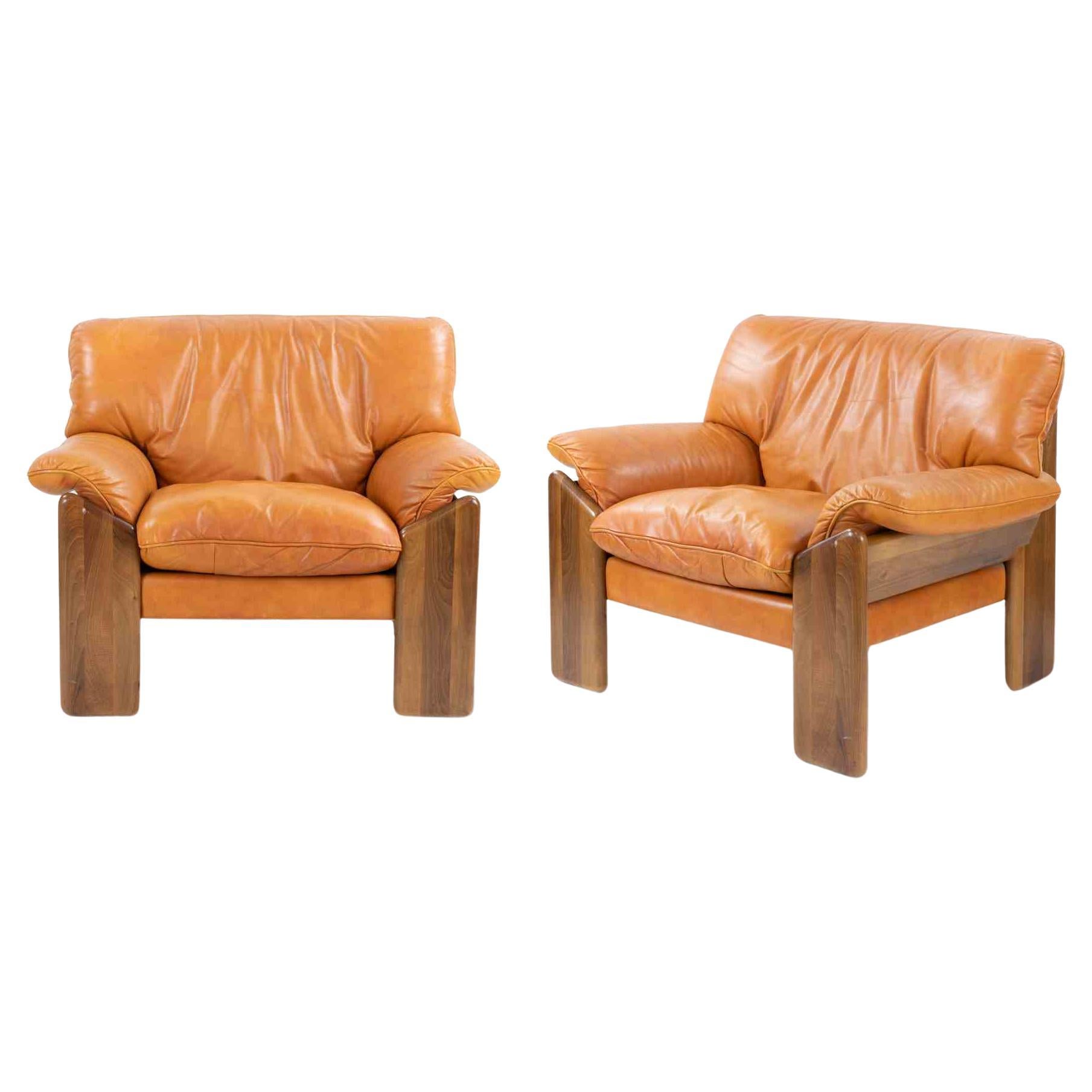 Paire de fauteuils pour Mobilgirgi par Mario Marenco, 1970