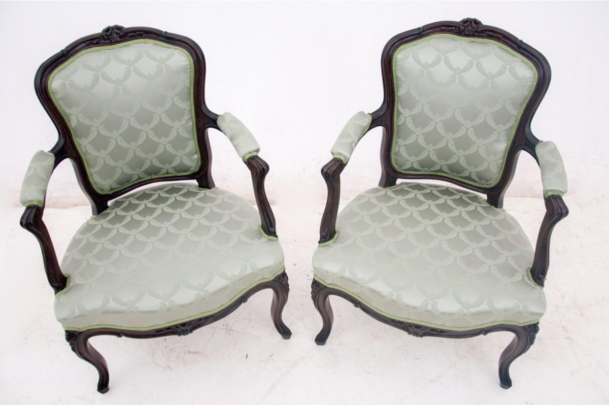 Paire de fauteuils, France, vers 1870. Bon état - En vente à Chorzów, PL