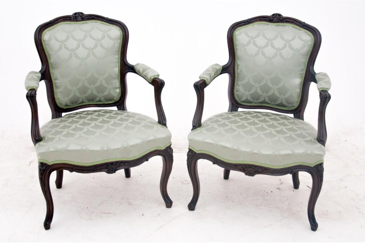 Pair of armchairs, France, circa 1870. For Sale 2