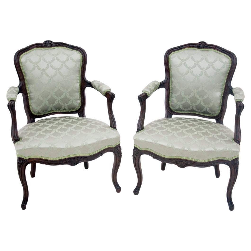 Pair of armchairs, France, circa 1870. For Sale