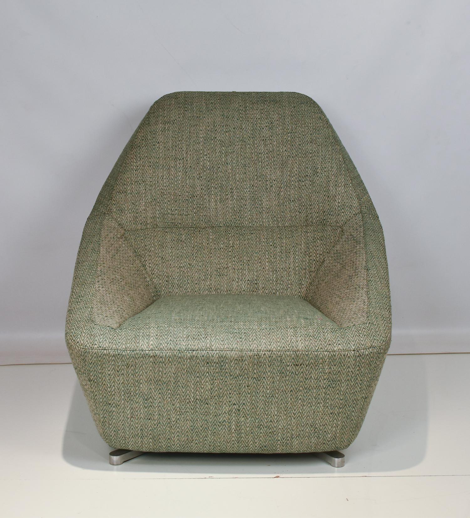 Modern Pair of armchairs, François Bauchet 1990's For Sale