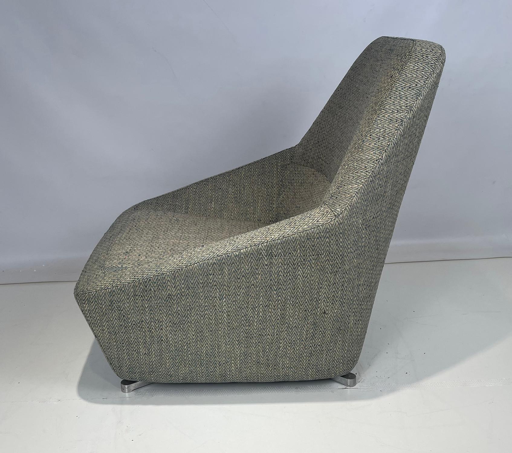 Textile Pair of armchairs, François Bauchet 1990's For Sale
