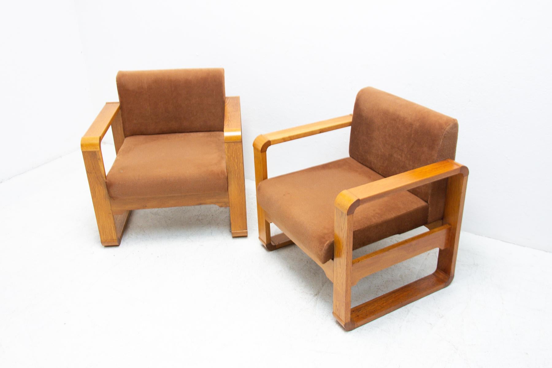Pair of Armchairs from Prague Hotel, Czechoslovakia, 1970´s In Good Condition In Prague 8, CZ