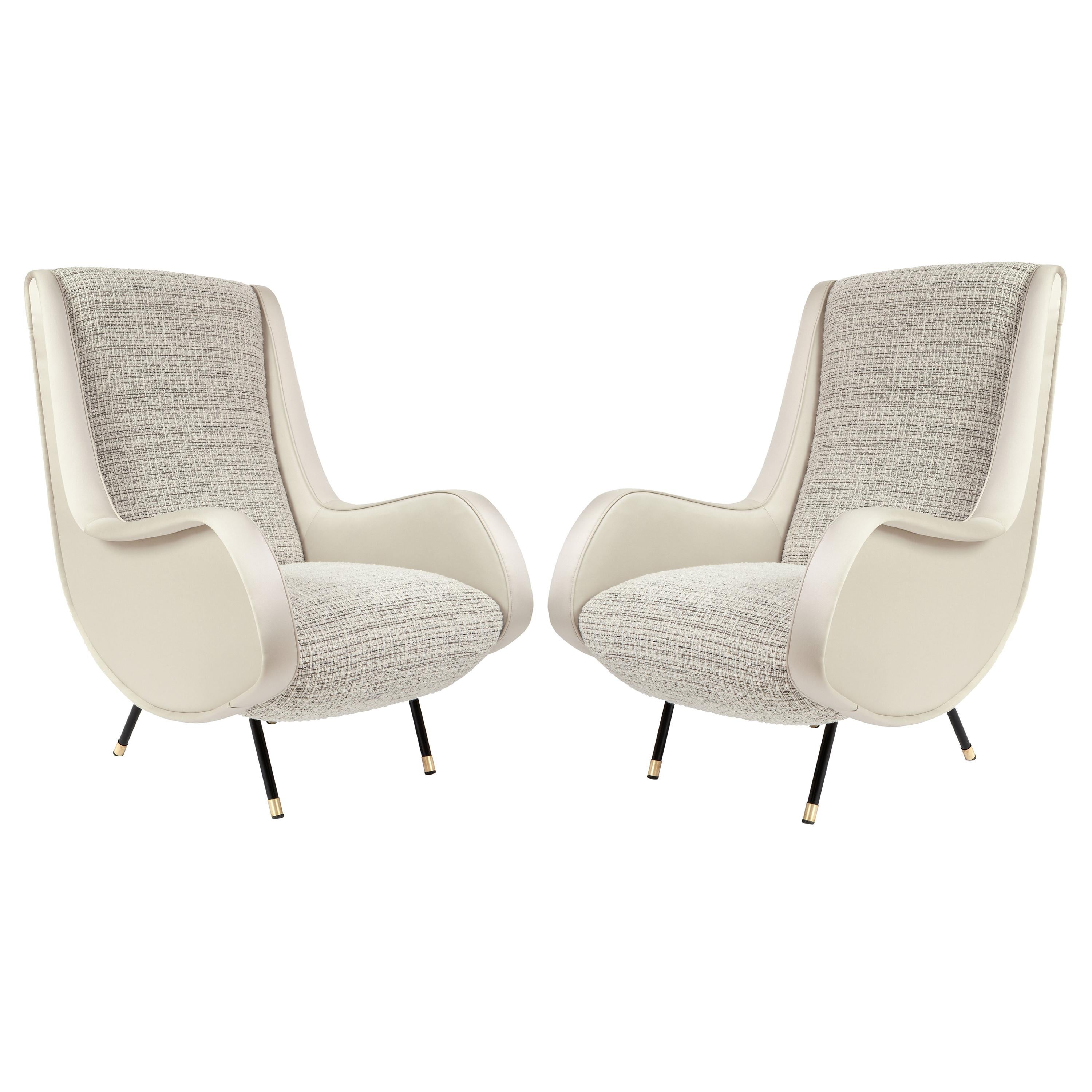 Pair of Armchairs from the 1960s with Dedar & Toyine Sellers Upholstery
