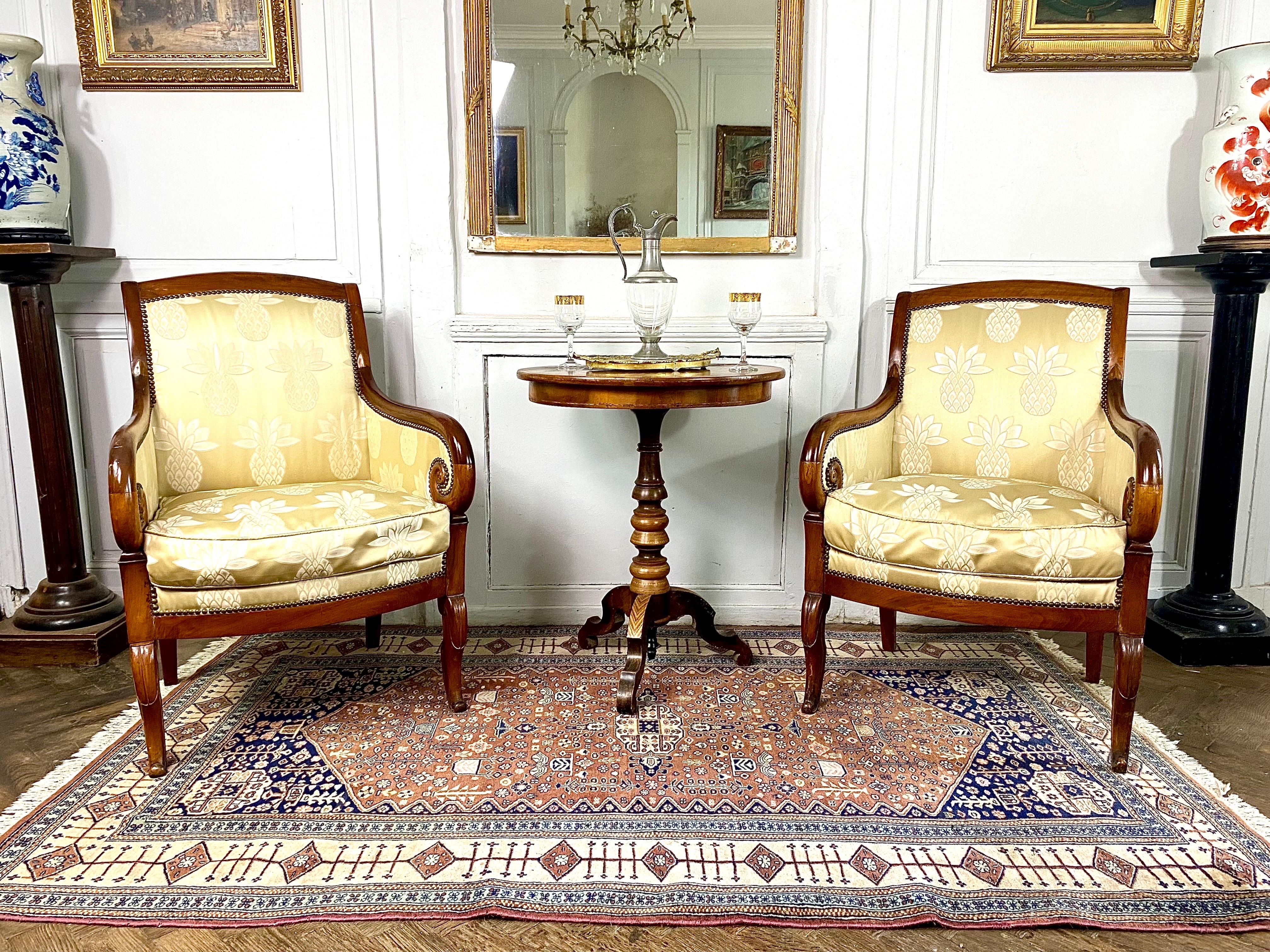 Pair of Armchairs from the Louis-Philippe Period Beginning of the 19th Century 4