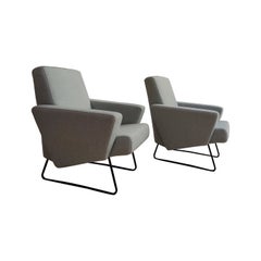 Paire de fauteuils Genevive Dangles & Christian DeFrance modèle 45