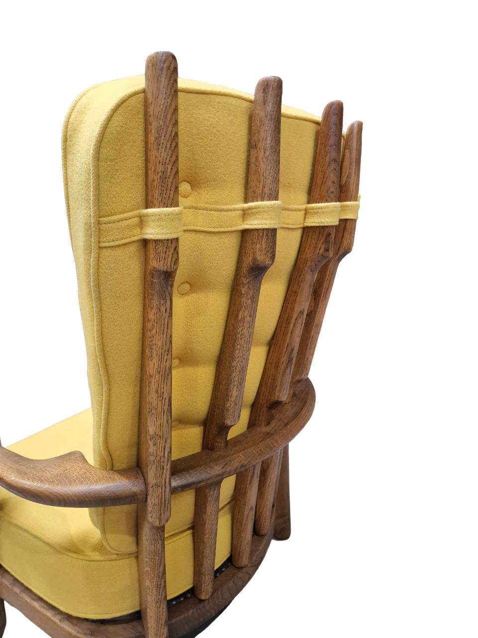 Textile Paire de fauteuils Grand Repos, Guillerme et Chambron en vente