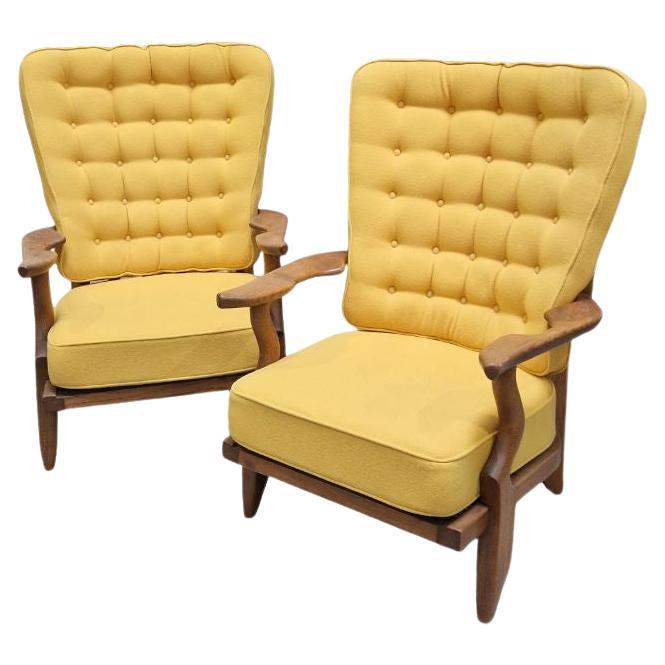 Pair Of Armchairs "Grand Repos", Guillerme et Chambron