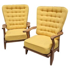 Pair Of Armchairs "Grand Repos", Guillerme et Chambron