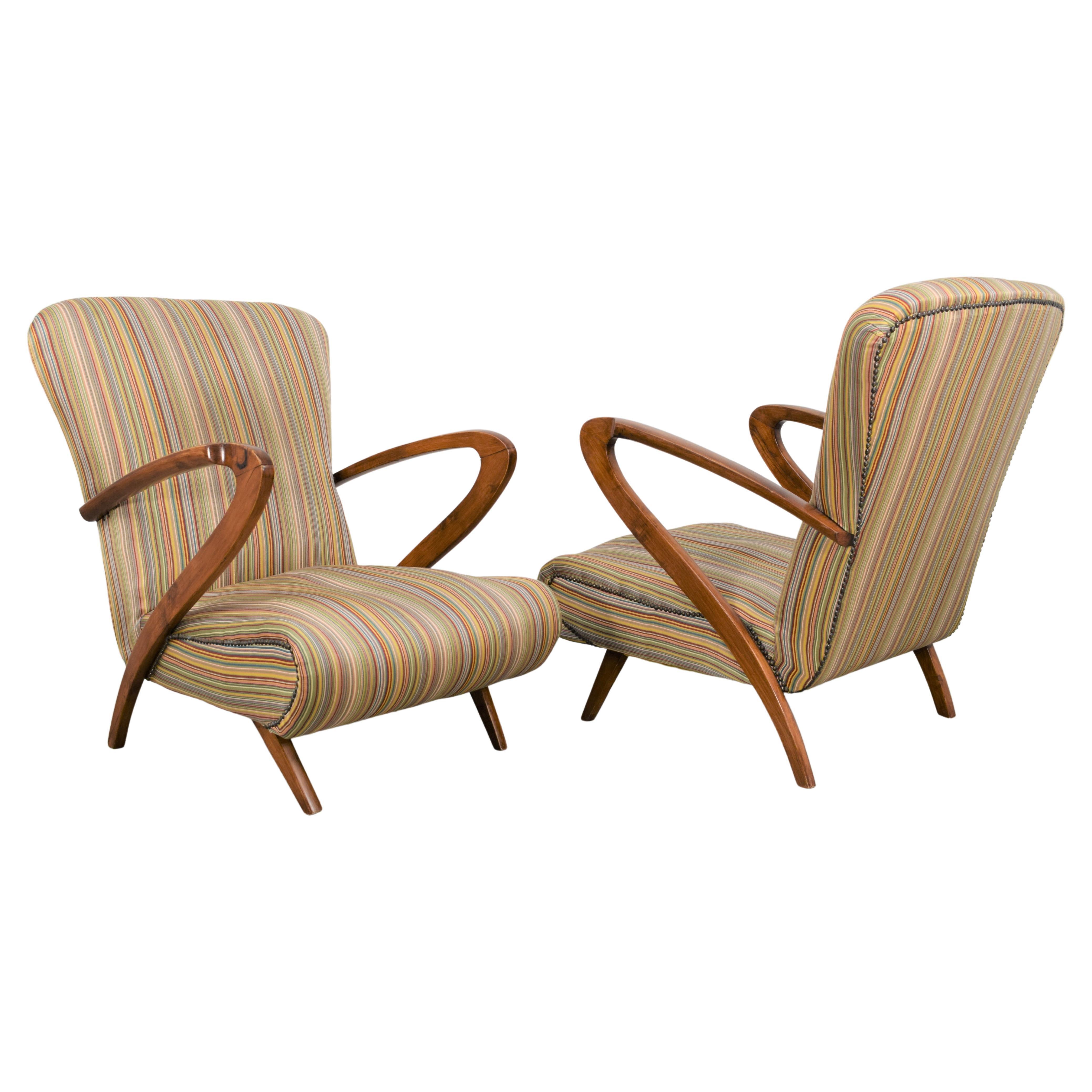 Pair of Armchairs, Guglielmo Ulrich Style, 1950s
