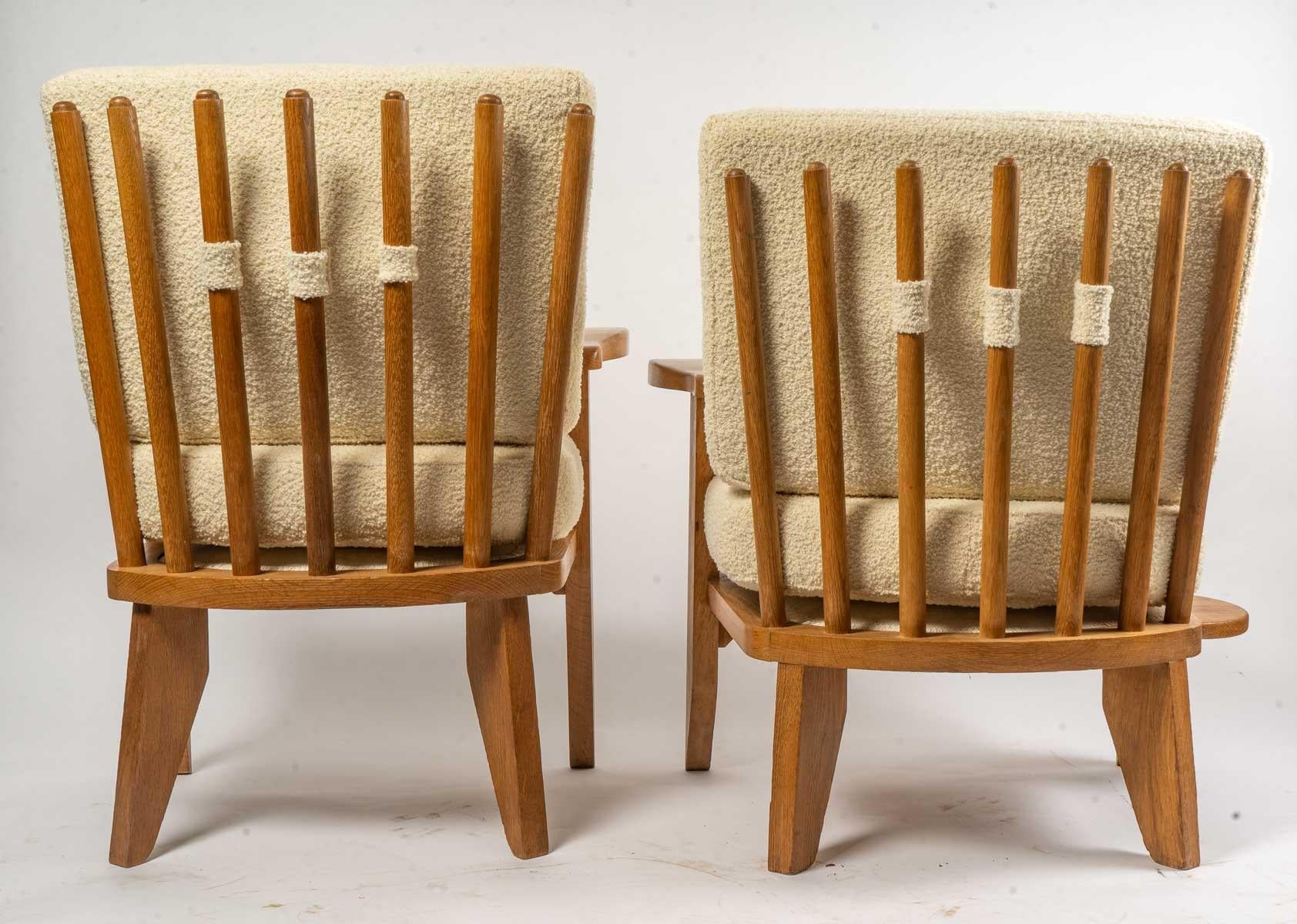 European Pair of Armchairs Guillerme and Chambron