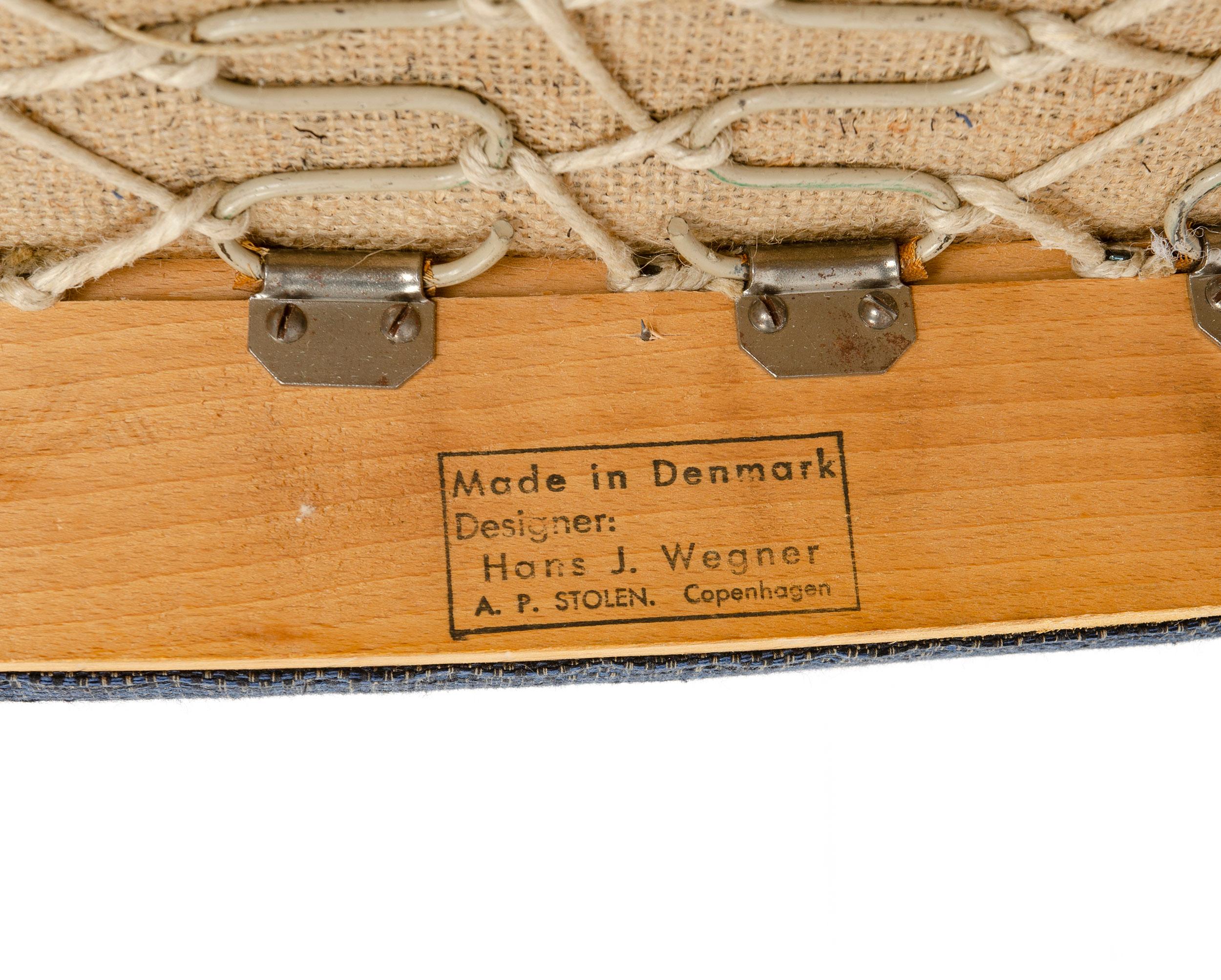 Cotton Pair of Lounge Chairs by Hans J. Wegner for AP Stolen For Sale