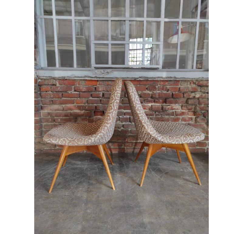 Danois Paire de fauteuils en tissu beige, Danemark, 1960 en vente